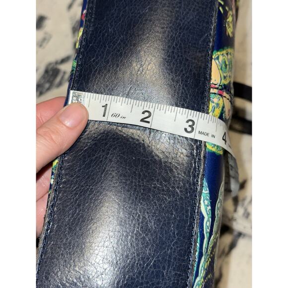 Patricia Nash Poppy Leather Tote In Birds Of Paradise Patriot Blue Purse Handbag - Picture 7 of 16